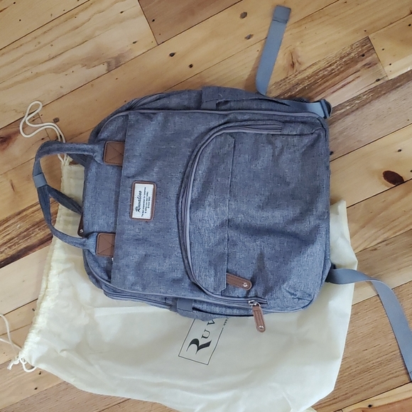 Ruvalino Handbags - Diaper Bag Backpack, RUVALINO Grey